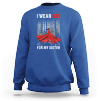 MMIW Sweatshirt I Wear Red For My Sister Native American - Wonder Print Shop