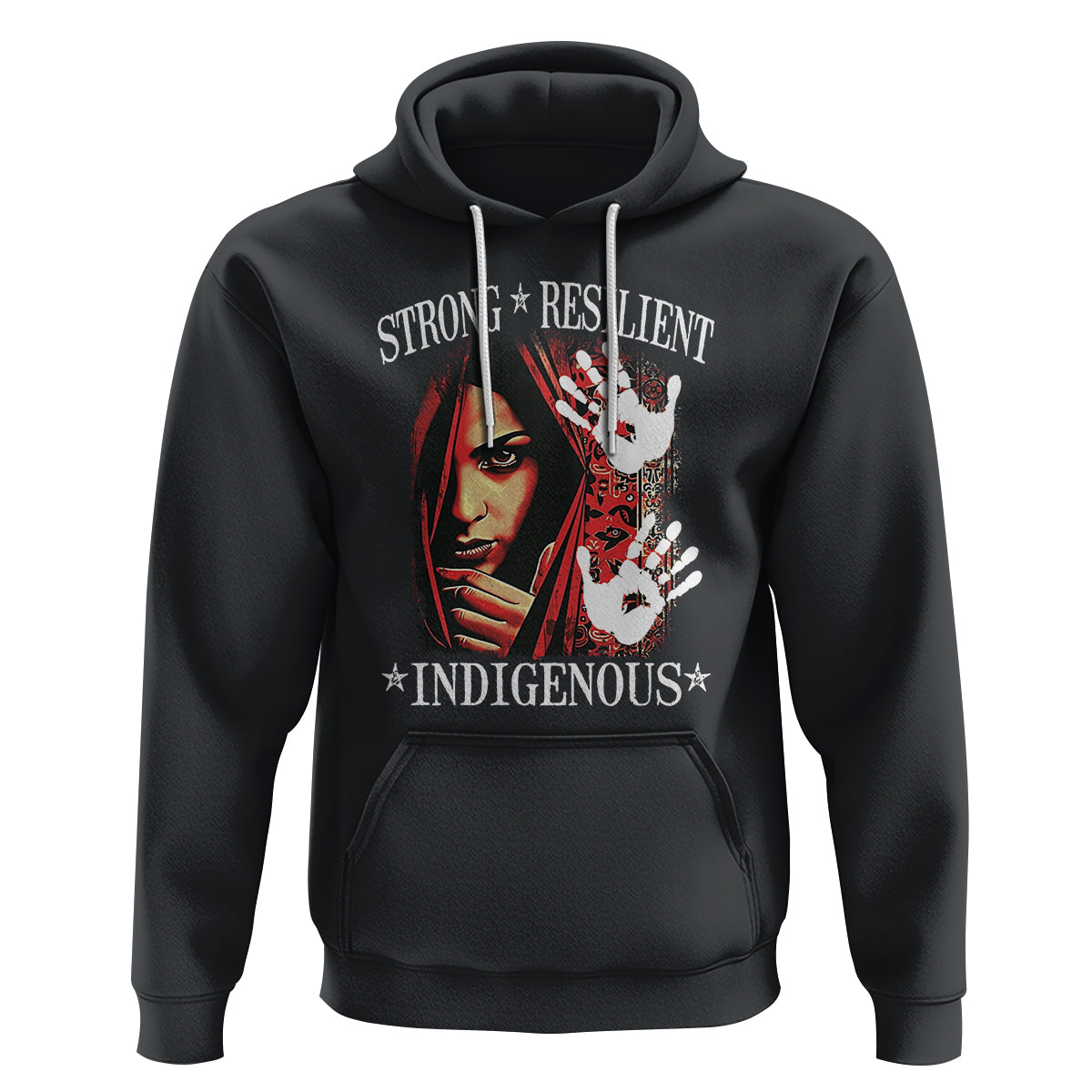 MMIW Hoodie Strong Resilient Indigenous Women Native American - Wonder Print Shop