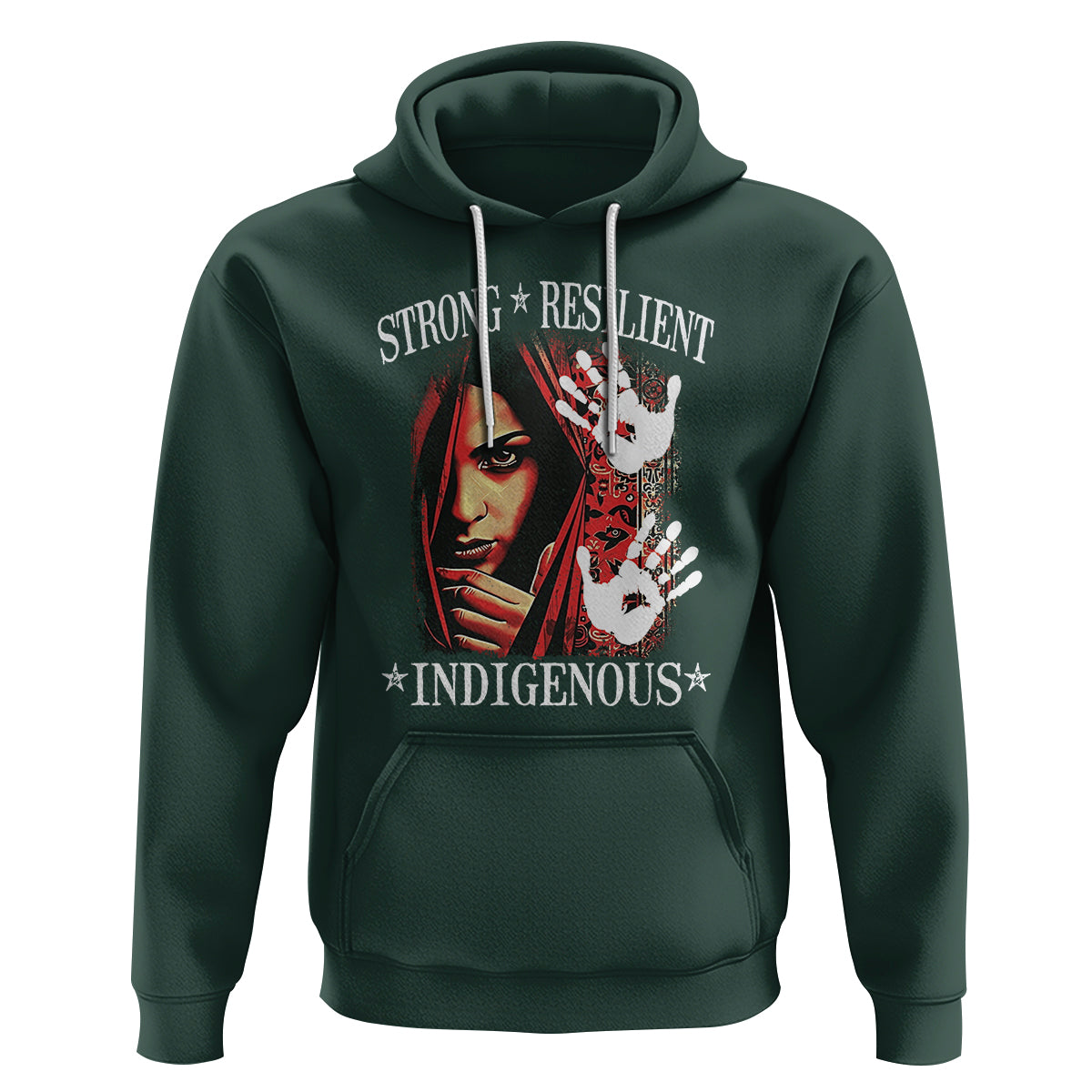 MMIW Hoodie Strong Resilient Indigenous Women Native American - Wonder Print Shop