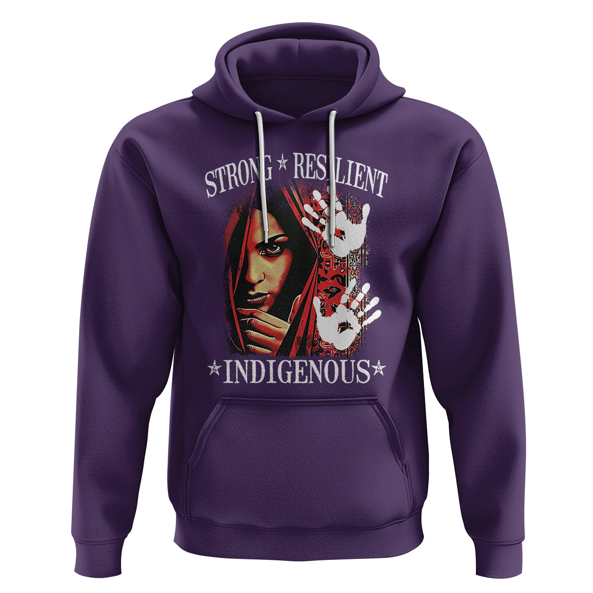 MMIW Hoodie Strong Resilient Indigenous Women Native American - Wonder Print Shop