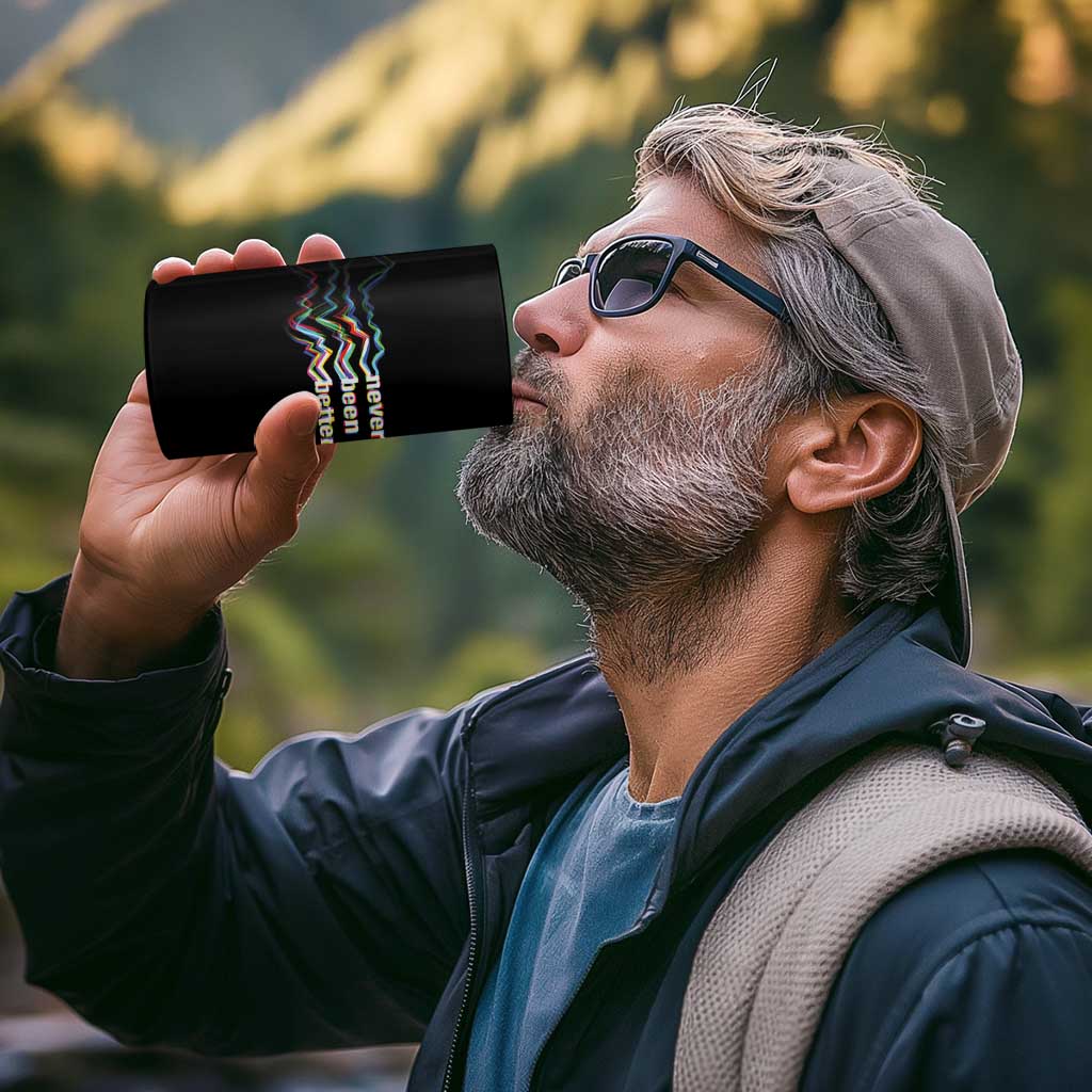 Mental Health 4 in 1 Can Cooler Tumbler Existential Dread Never Been Better Vaporwave Typography Aesthetic