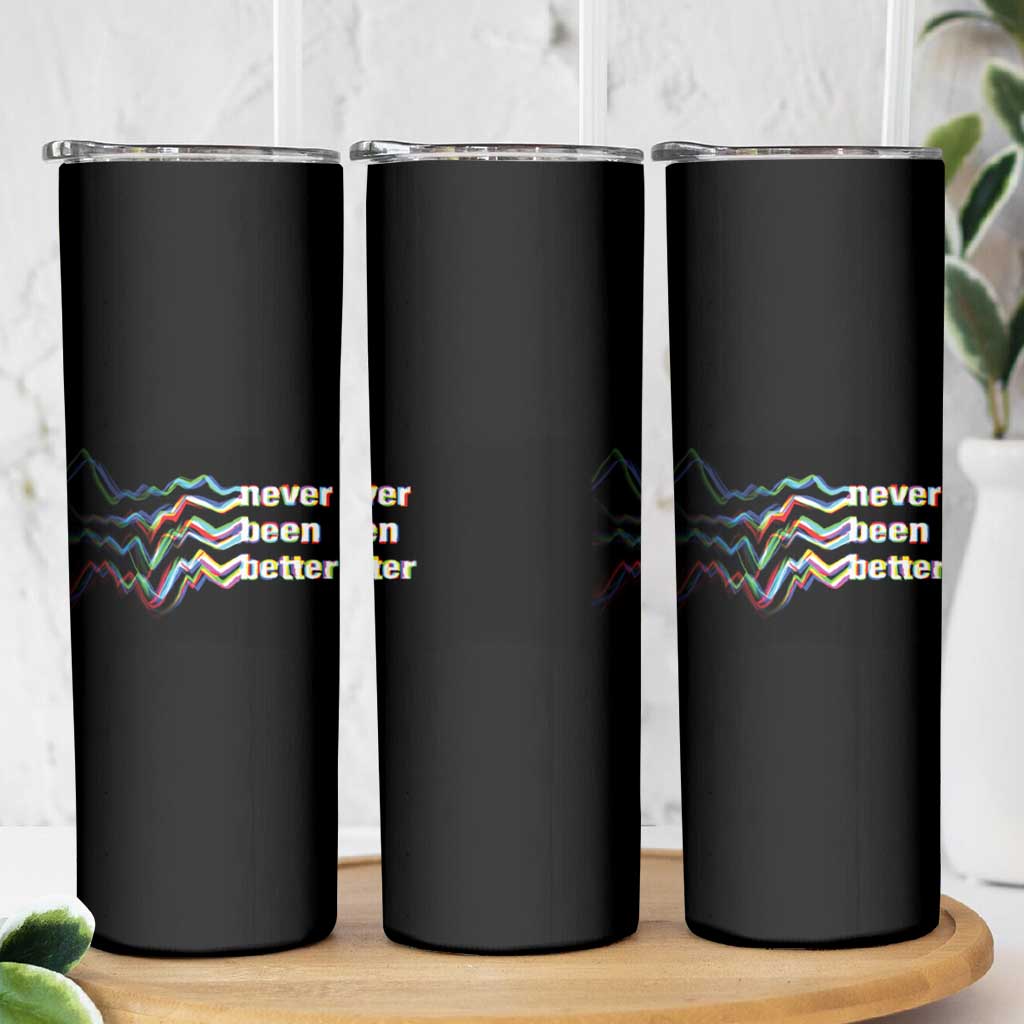 Mental Health Skinny Tumbler Existential Dread Never Been Better Vaporwave Typography Aesthetic