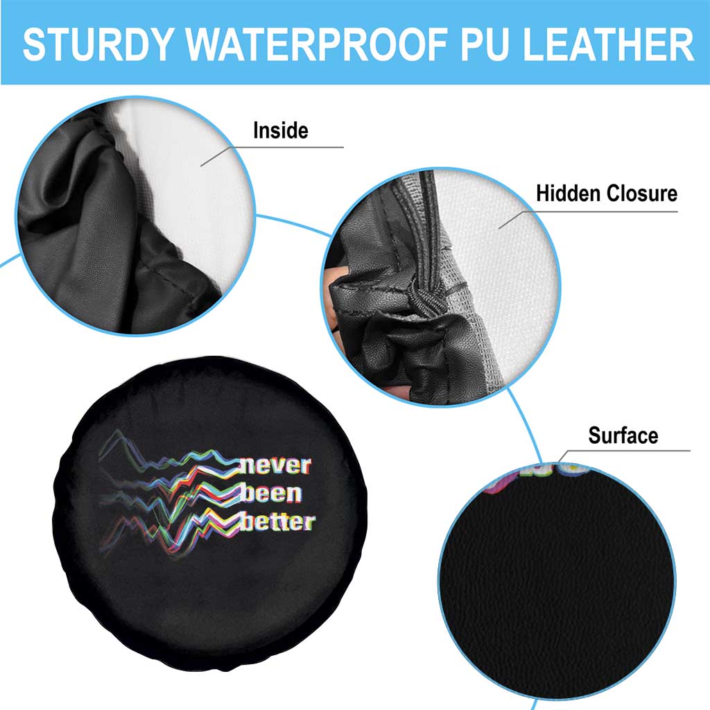 Mental Health Spare Tire Cover Existential Dread Never Been Better Vaporwave Typography Aesthetic