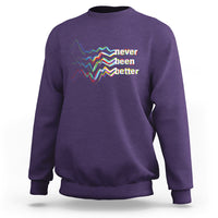 Mental Health Sweatshirt Existential Dread Never Been Better Vaporwave Typography Aesthetic - Wonder Print Shop