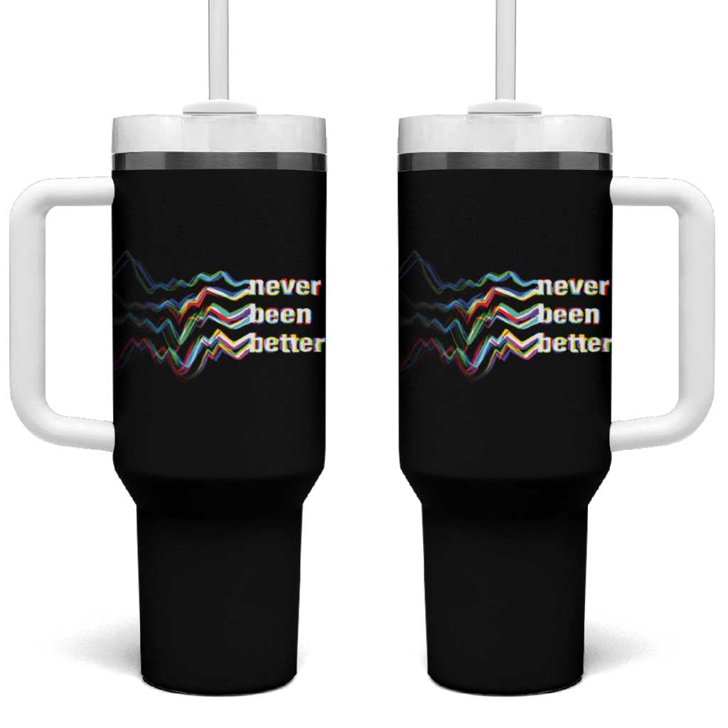 Mental Health Tumbler With Handle Existential Dread Never Been Better Vaporwave Typography Aesthetic