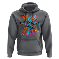 Mental Health Hoodie Existential Dread Liquid Melting Typography - Wonder Print Shop