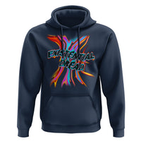 Mental Health Hoodie Existential Dread Liquid Melting Typography - Wonder Print Shop