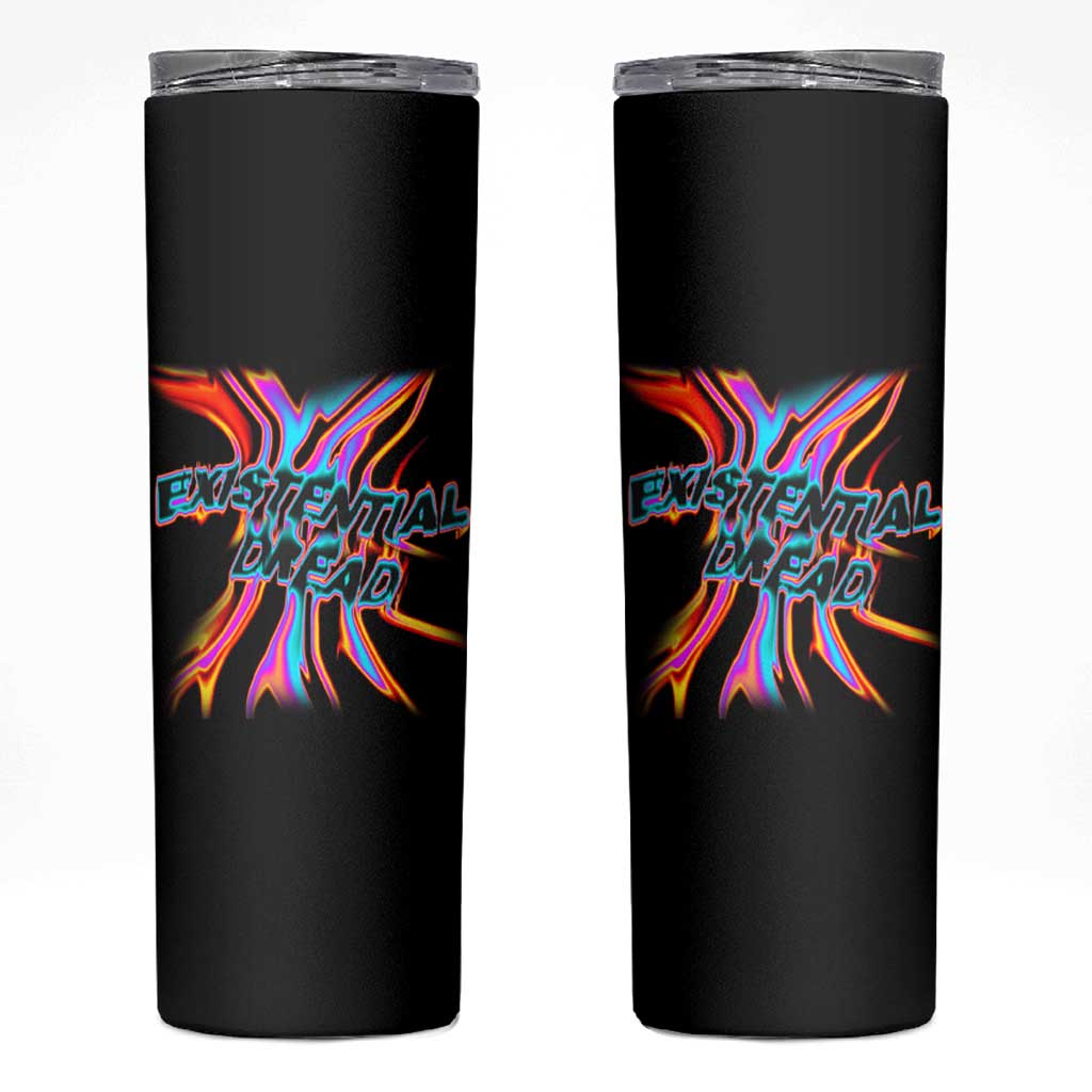 Mental Health Skinny Tumbler Existential Dread Liquid Melting Typography