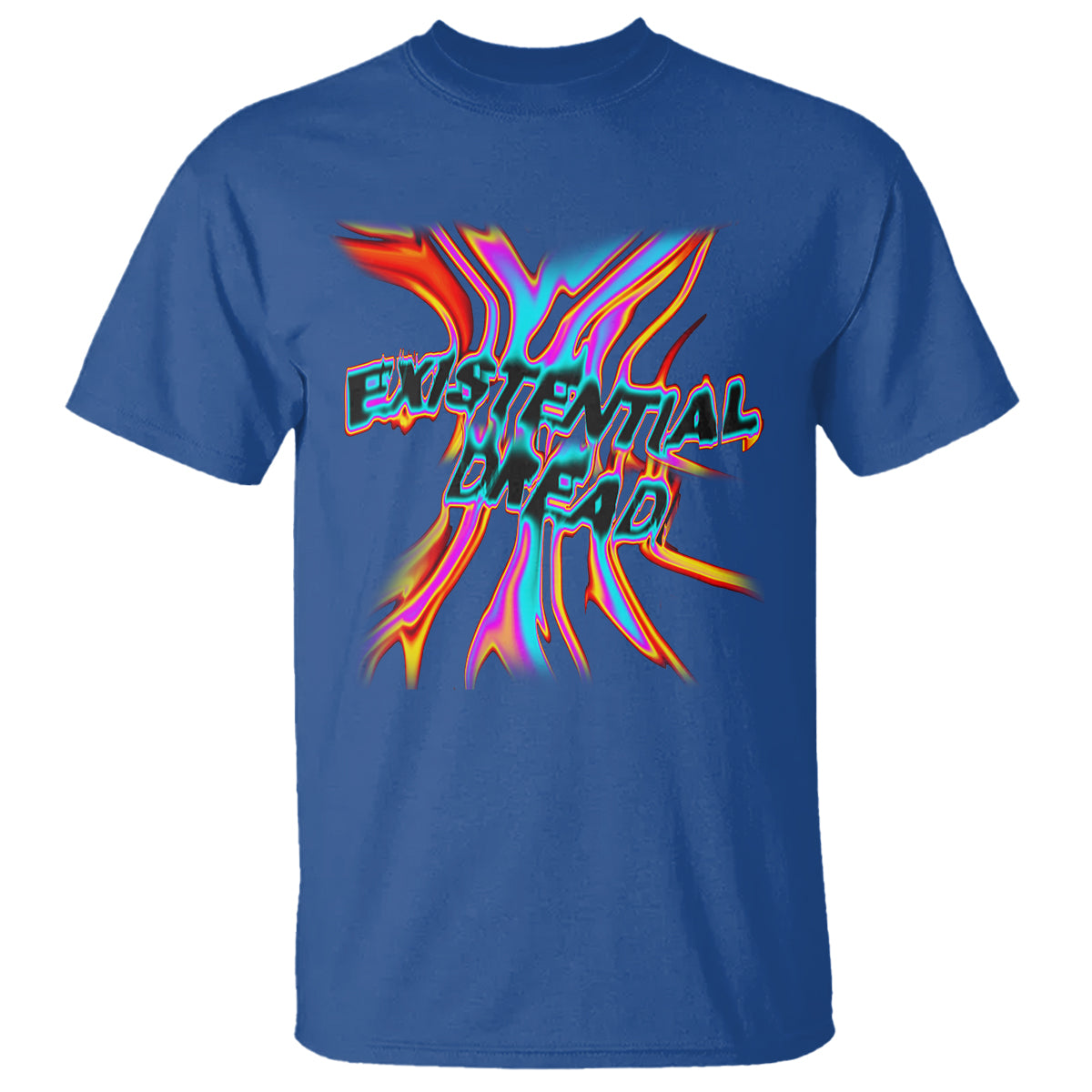 Mental Health T Shirt Existential Dread Liquid Melting Typography - Wonder Print Shop