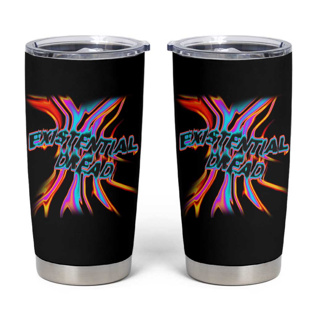 Mental Health Tumbler Cup Existential Dread Liquid Melting Typography