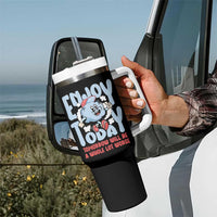 Mental Health Crisis Tumbler With Handle Enjoy Today Tomorrow Will Be A Whole Lot Worse Existential Dread