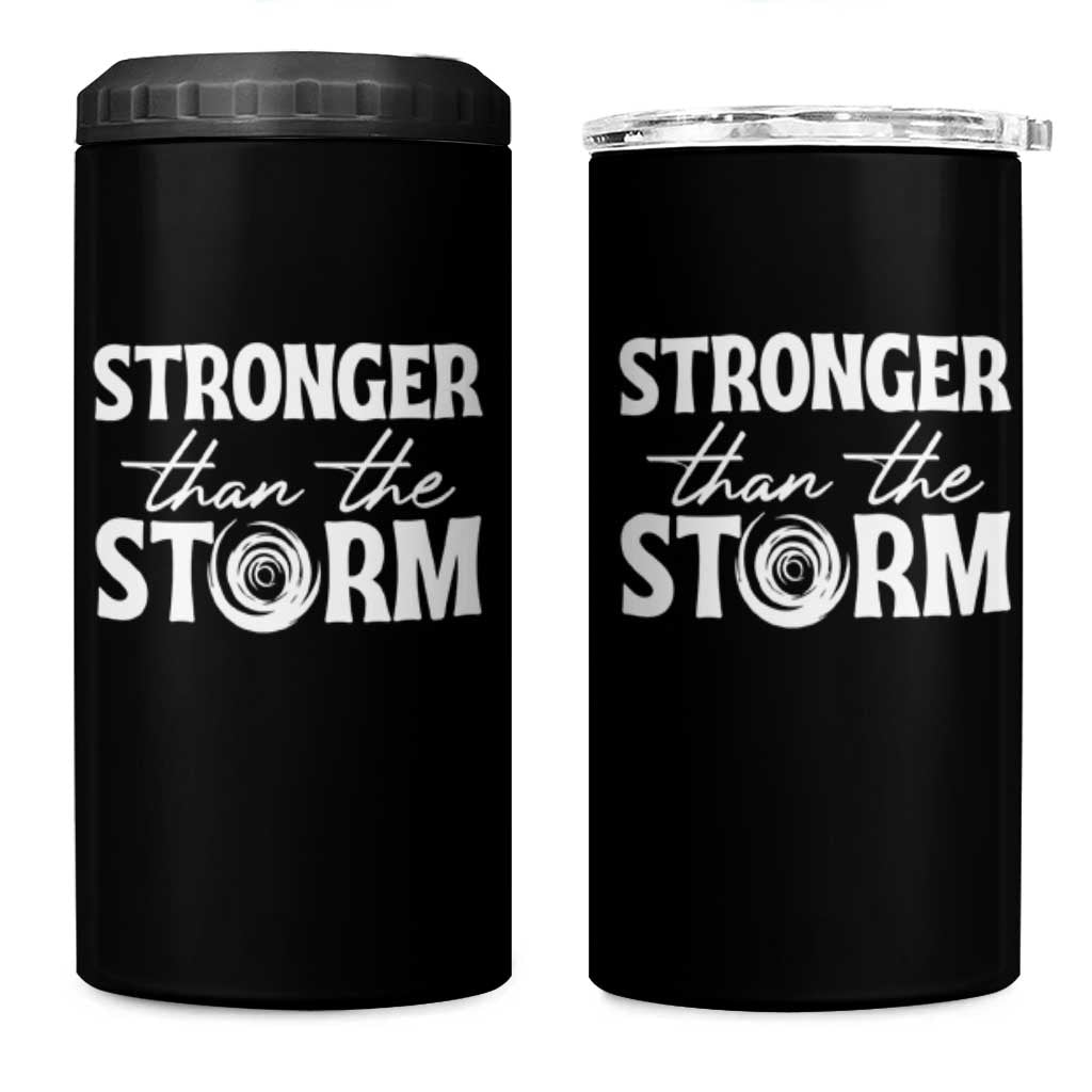 Mental Health Awareness 4 in 1 Can Cooler Tumbler Stronger Than The Storm Warrior