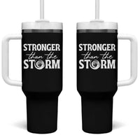 Mental Health Awareness Tumbler With Handle Stronger Than The Storm Warrior