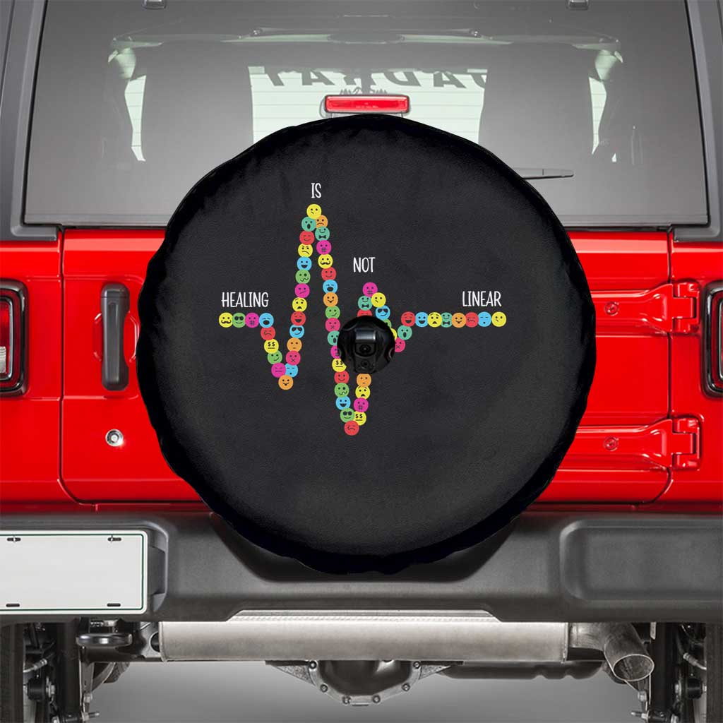 Mental Health Spare Tire Cover Healing Is Not Linear Emotion Faces