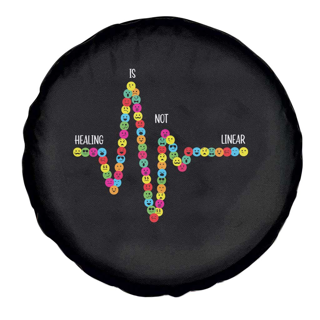 Mental Health Spare Tire Cover Healing Is Not Linear Emotion Faces