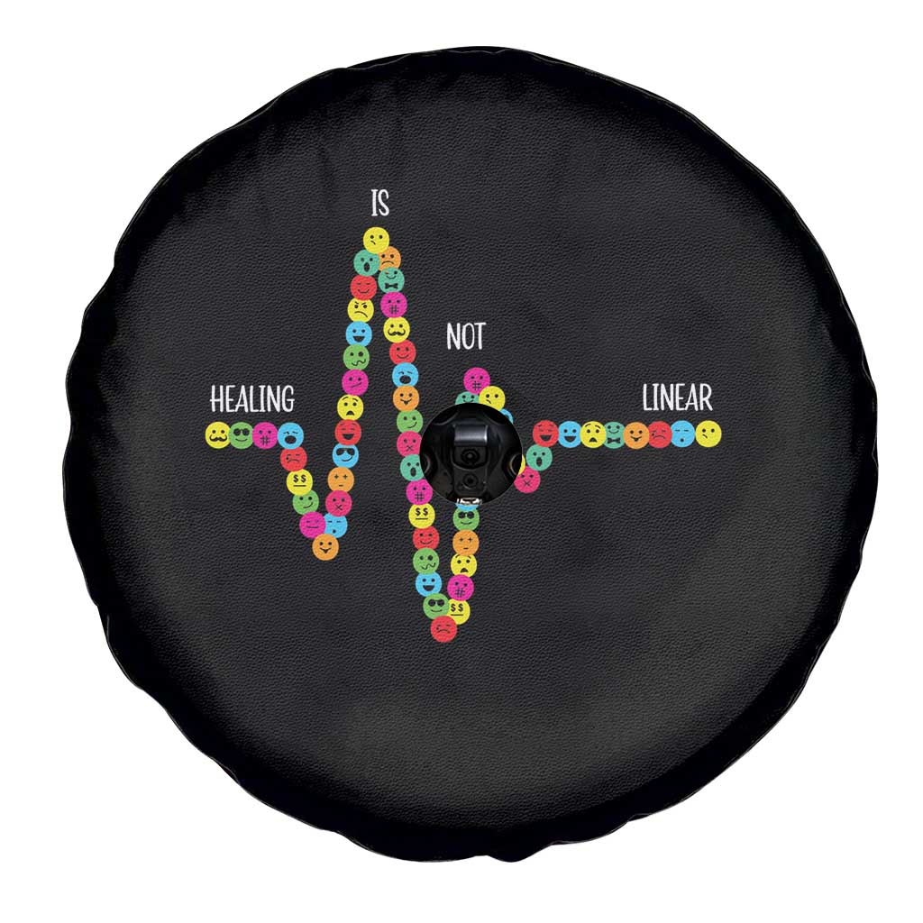 Mental Health Spare Tire Cover Healing Is Not Linear Emotion Faces