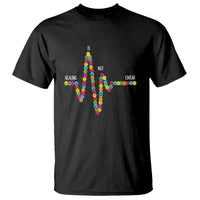 Mental Health T Shirt Healing Is Not Linear Emotion Faces - Wonder Print Shop