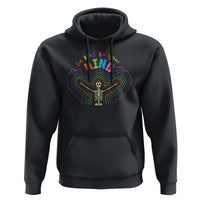 Mental Health Hoodie Be Kind To Your Mind Self Care Rainbow Skeleton - Wonder Print Shop