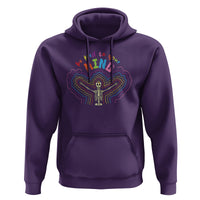 Mental Health Hoodie Be Kind To Your Mind Self Care Rainbow Skeleton - Wonder Print Shop