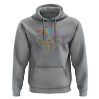 Mental Health Hoodie Be Kind To Your Mind Self Care Rainbow Skeleton - Wonder Print Shop