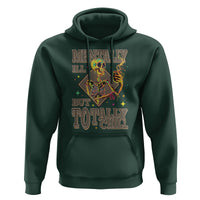 Mental Health Hoodie Mentally Ill But Totally Chill Skeleton Drinking Coffee - Wonder Print Shop