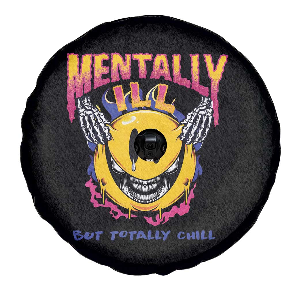 Mental Health Spare Tire Cover Mentally Ill But Totally Chill Emotion Faces