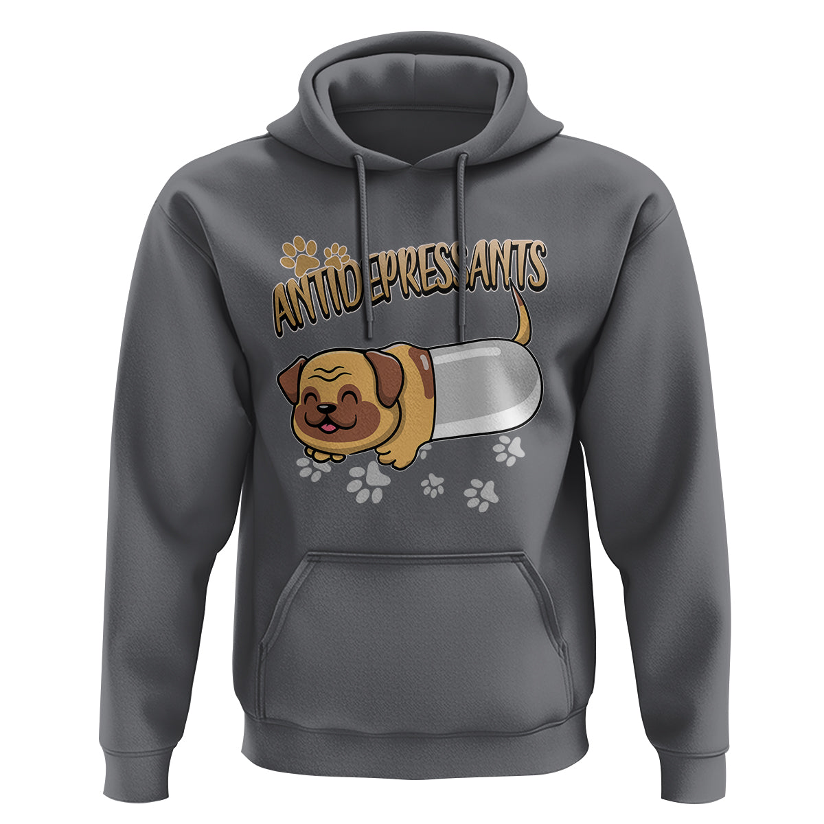Mental Health Dog Lover Hoodie Antidepressants Dog Puppy Pill - Wonder Print Shop
