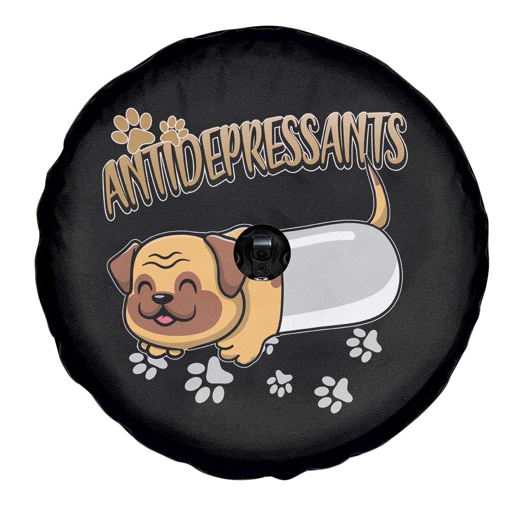 Mental Health Dog Lover Spare Tire Cover Antidepressants Dog Puppy Pill