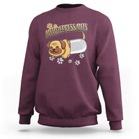 Mental Health Dog Lover Sweatshirt Antidepressants Dog Puppy Pill - Wonder Print Shop