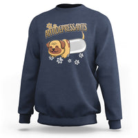 Mental Health Dog Lover Sweatshirt Antidepressants Dog Puppy Pill - Wonder Print Shop