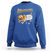 Mental Health Dog Lover Sweatshirt Antidepressants Dog Puppy Pill - Wonder Print Shop
