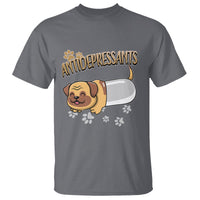 Mental Health Dog Lover T Shirt Antidepressants Dog Puppy Pill - Wonder Print Shop