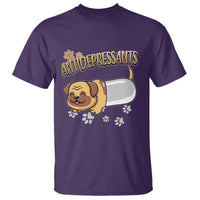 Mental Health Dog Lover T Shirt Antidepressants Dog Puppy Pill - Wonder Print Shop
