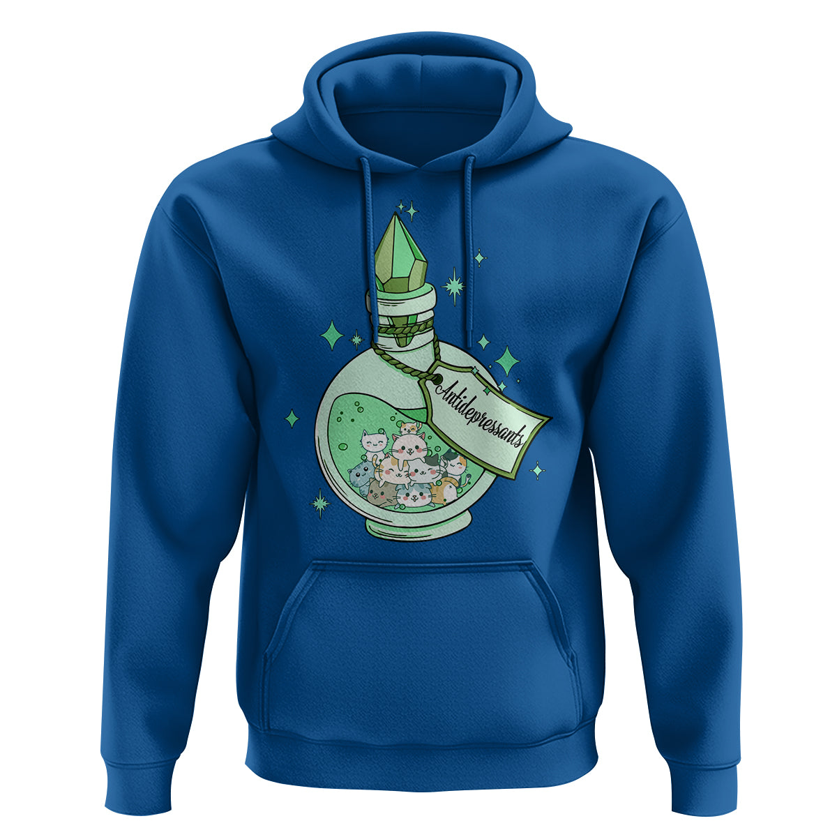 Mental Health Cat Lover Hoodie Antidepressants Cat Cute Pill - Wonder Print Shop