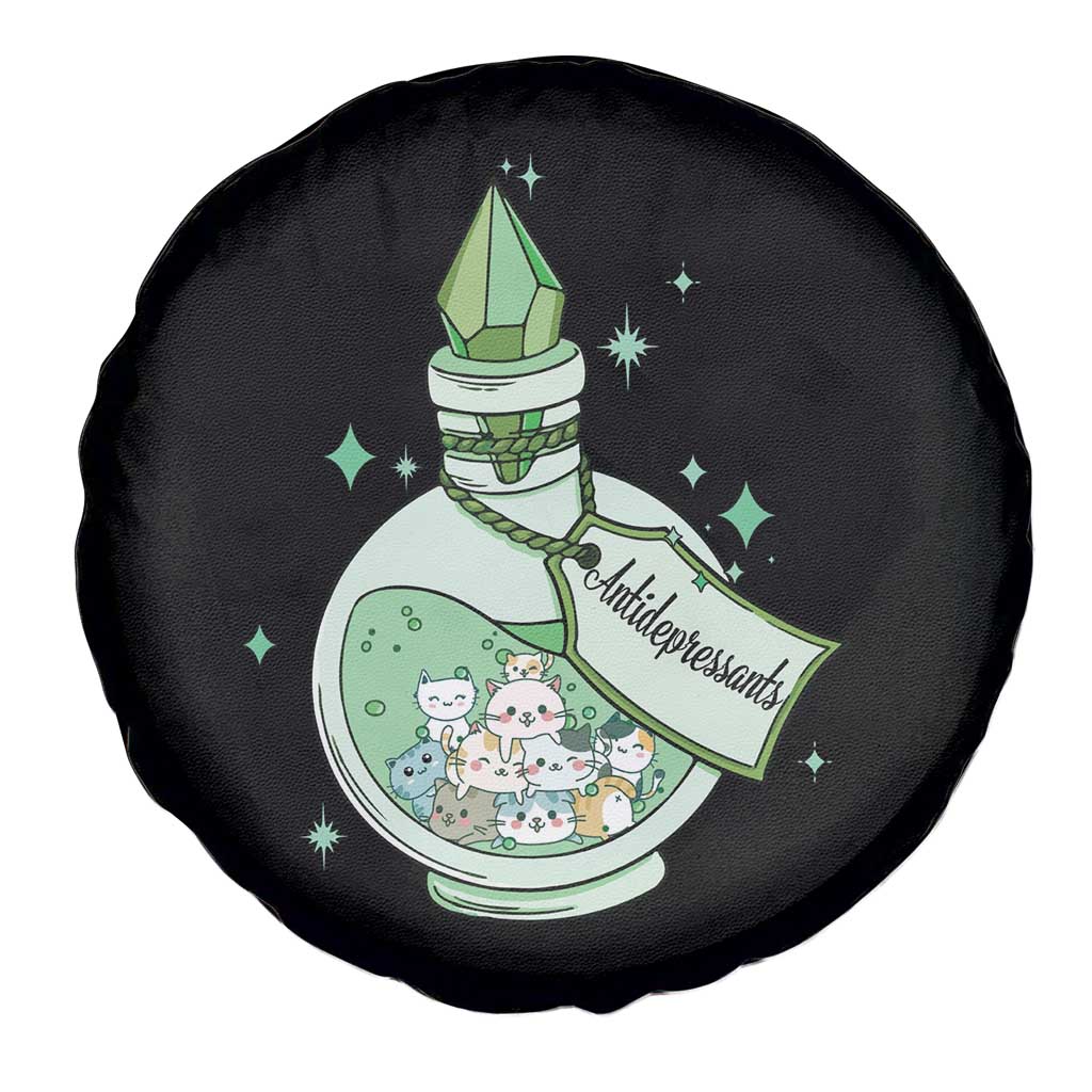 Mental Health Cat Lover Spare Tire Cover Antidepressants Cat Cute Pill
