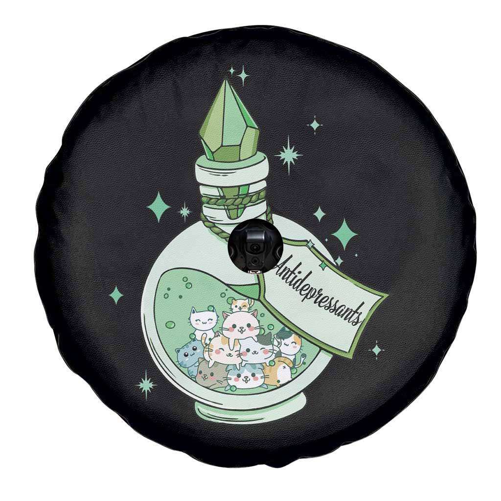 Mental Health Cat Lover Spare Tire Cover Antidepressants Cat Cute Pill