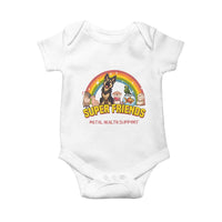 Mental Health Support Baby Onesie Super Friends Cute Animals Dog Cat Capybara Otter