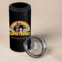 Mental Health Support 4 in 1 Can Cooler Tumbler Super Friends Cute Animals Dog Cat Capybara Otter