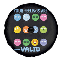 Mental Health Spare Tire Cover Your Feelings Are Valid Emotion Faces