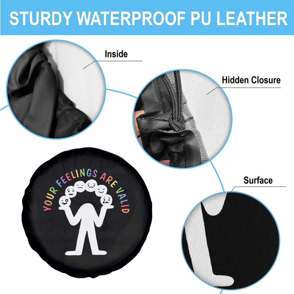 Mental Health Spare Tire Cover Your Feelings Are Valid All Emotions