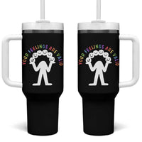 Your Feelings Are Valid Emotion Faces Mental Health Tumbler With Handle