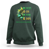 Mental Health Sweatshirt HOPE Hold On Pain Ends Suicide Prevention - Wonder Print Shop