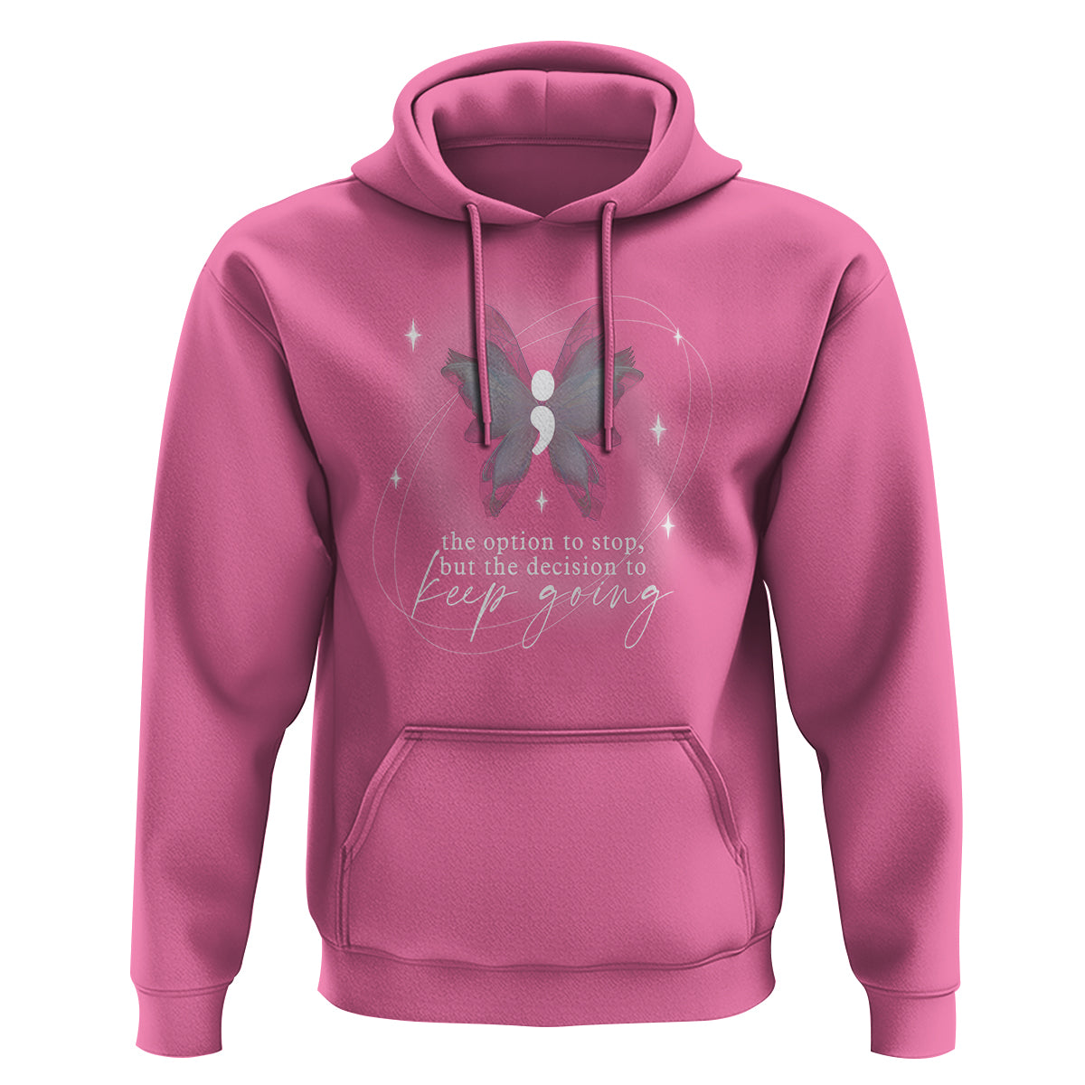 Suicide Prevention Awareness Hoodie The Option To Stop But The Decision To Keep Going Aesthetic Butterfly - Wonder Print Shop
