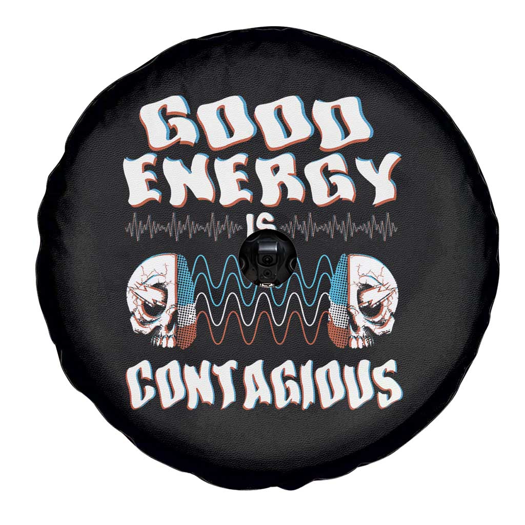 Mental Health Spare Tire Cover Good Energy Is Contagious Skull