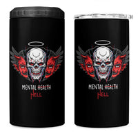 Mental Health Hell Satan Skull 4 in 1 Can Cooler Tumbler