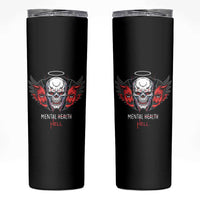 Mental Health Hell Satan Skull Skinny Tumbler