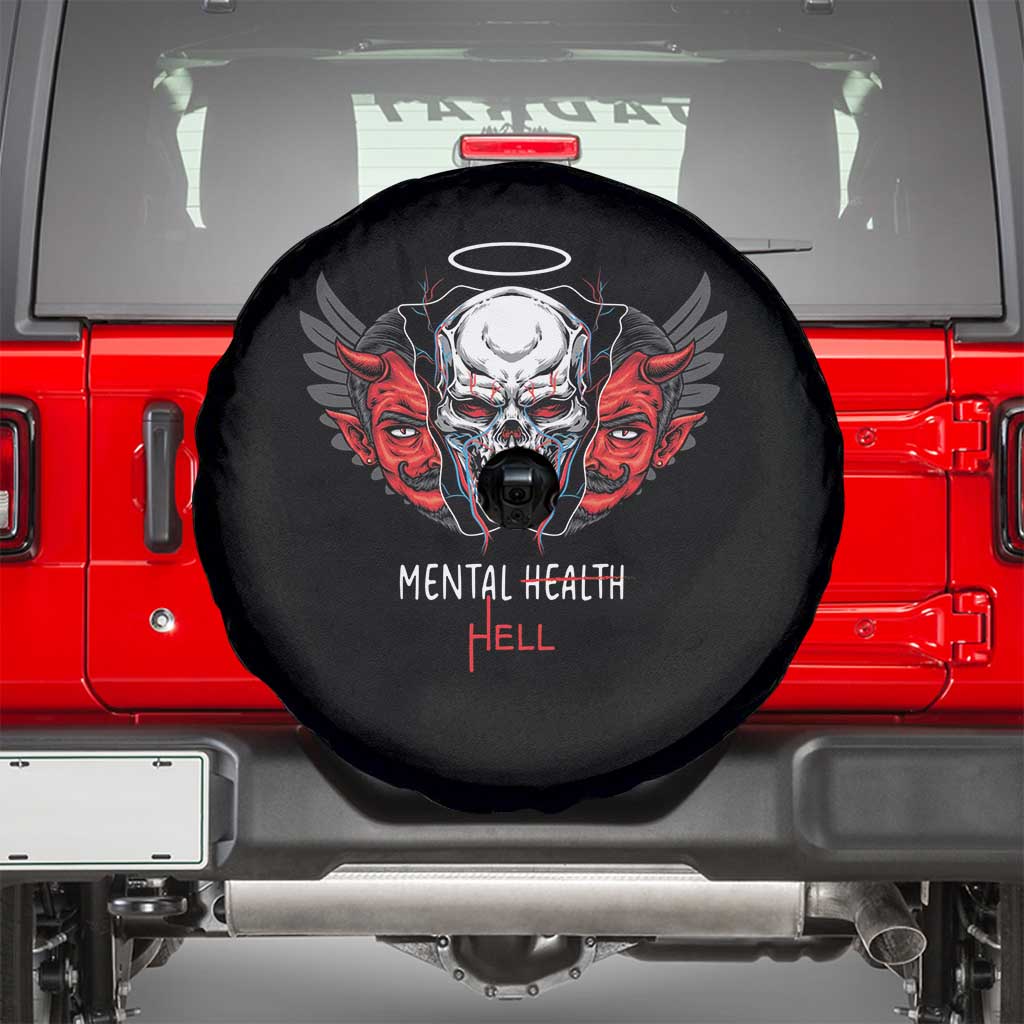 Mental Health Hell Satan Skull Spare Tire Cover
