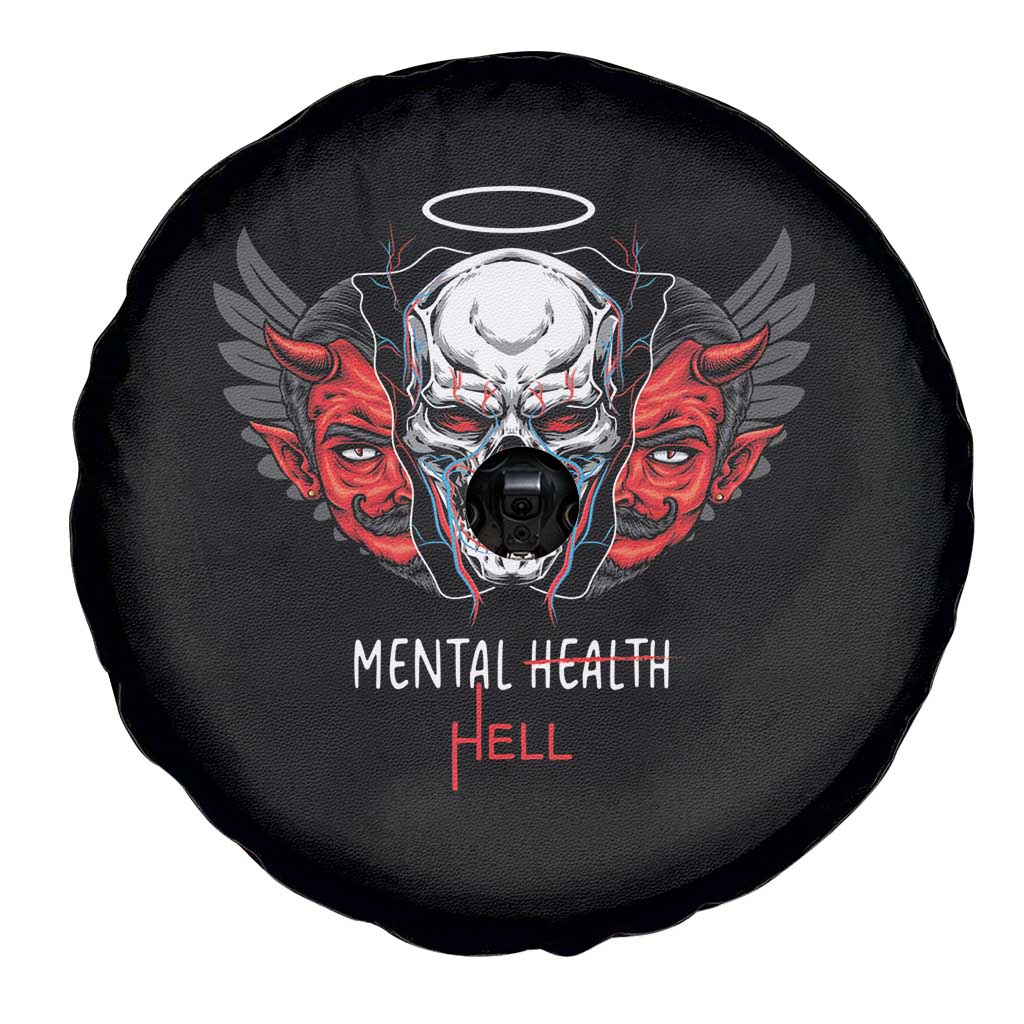 Mental Health Hell Satan Skull Spare Tire Cover