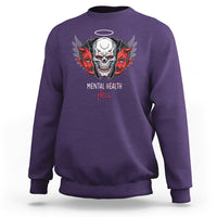 Mental Health Hell Satan Skull Sweatshirt - Wonder Print Shop