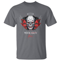 Mental Health Hell Satan Skull T Shirt - Wonder Print Shop